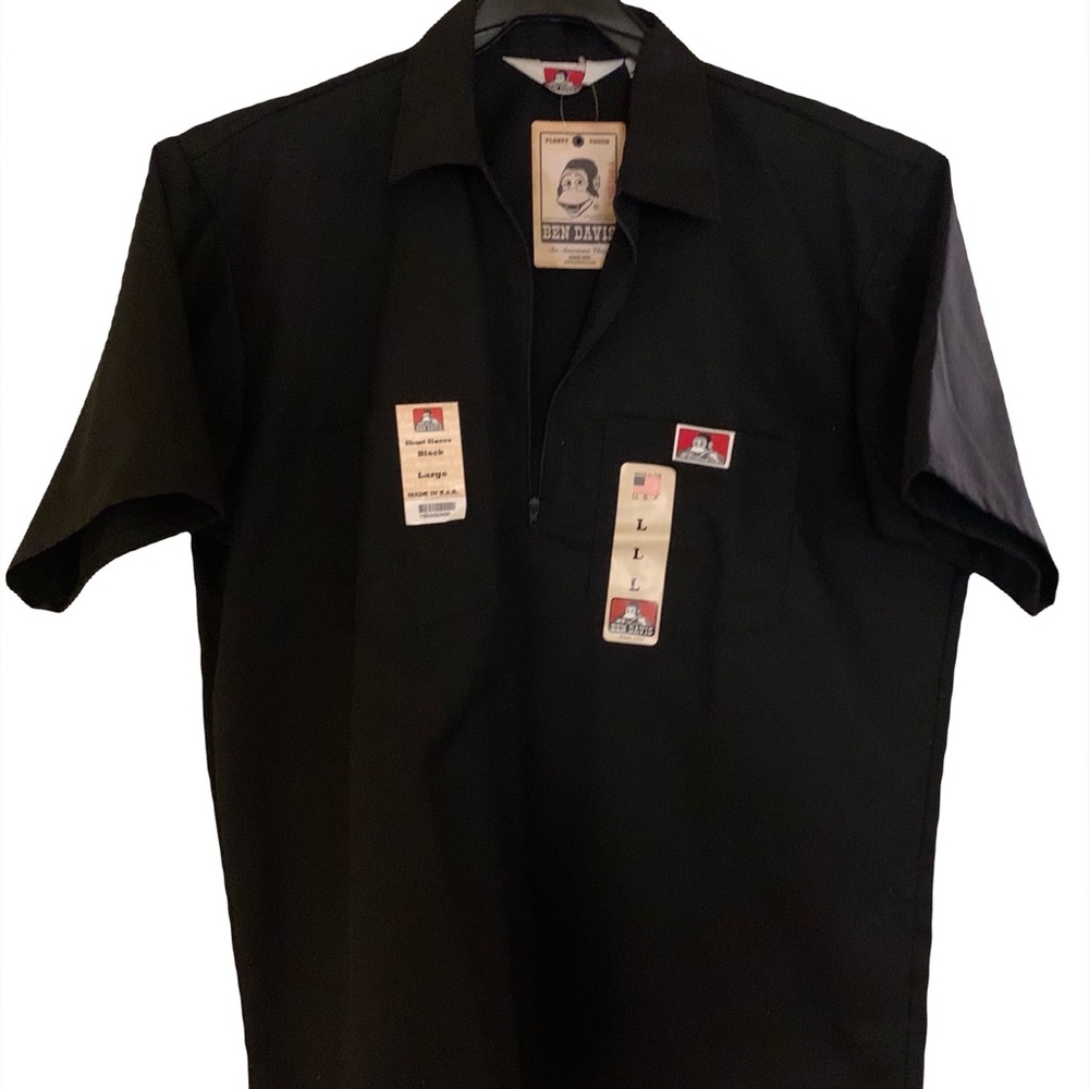 Large, black, vintage Ben Davis work shirt!
